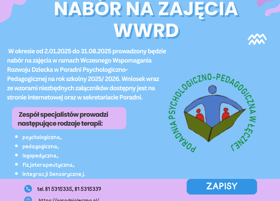 Nabór na zajęcia w ramach WWRD