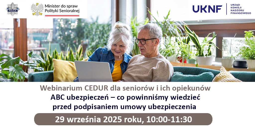„ABC ubezpieczeń – co powinniśmy wiedzieć przed podpisaniem umowy ubezpieczenia” – zaproszenie na webinarium
