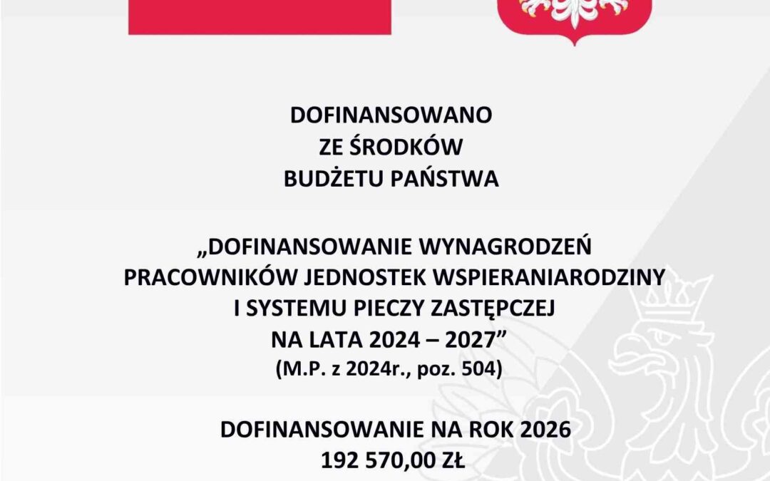 Dofinansowanie wynagrodzeń pracowników jednostek wspierania rodziny i systemu pieczy zastępczej na lata 2024-2027