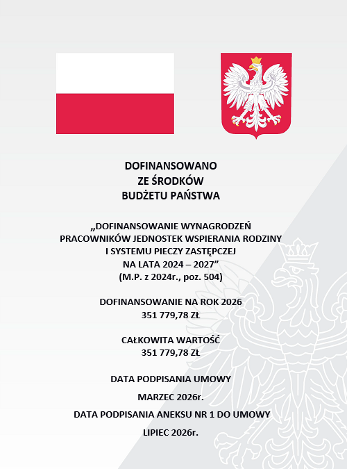 Dofinansowanie wynagrodzeń pracowników jednostek wspierania rodziny i systemu pieczy zastępczej na lata 2024-2027